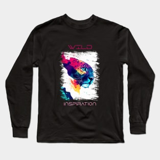 Jaguar Wild Nature Animal Colors Art Painting Long Sleeve T-Shirt